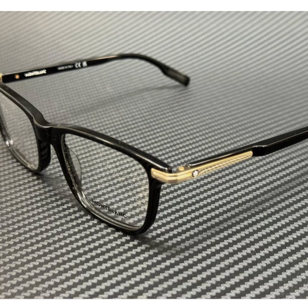 Mont Blanc Black Men's Extra Large Eyeglasses